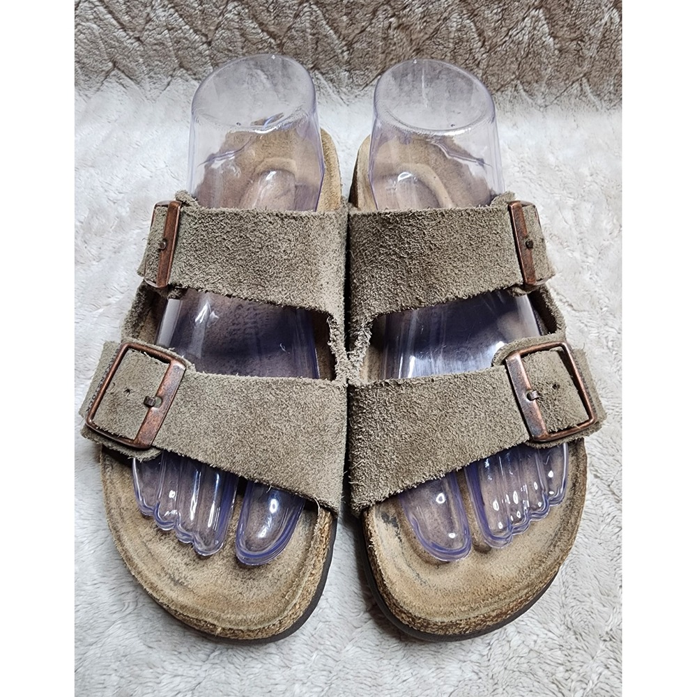 Birkenstock Arizona Taupe Suede Sandals 40